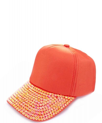 Bling Baseball Cap CAP-00538PP ORANGE